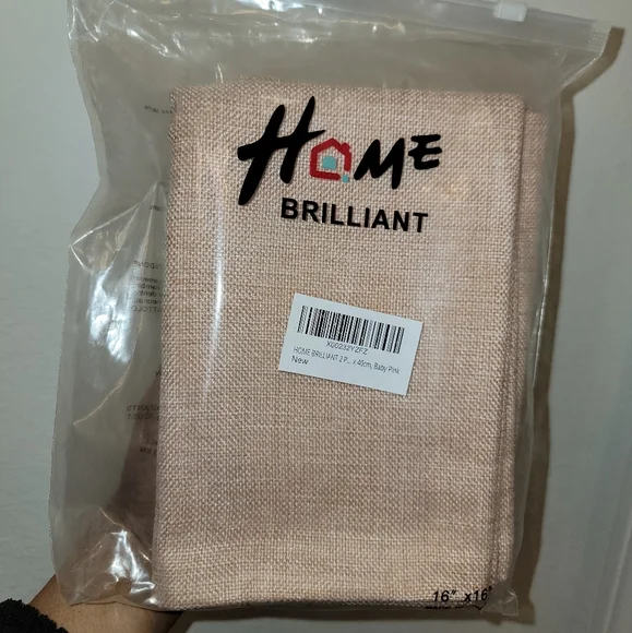 New! 2 Pack of Pink Linen Decorative Throw Pillow Covers - Picture 5 of 6